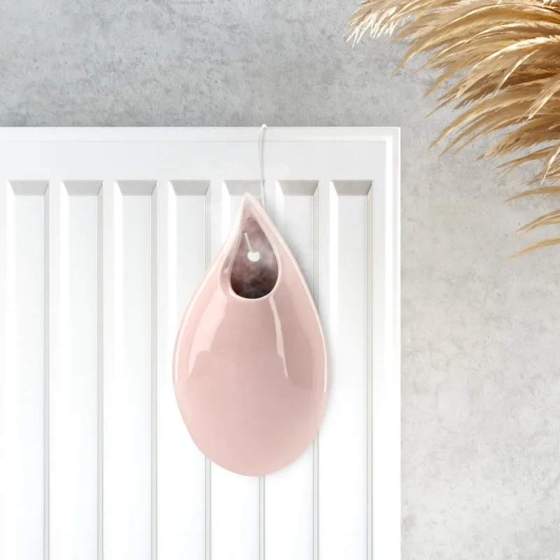 Nawilżacz powietrza na kaloryfer porcelanowy ŁEZKA JASNORÓŻOWY 17,5 cm Promocja