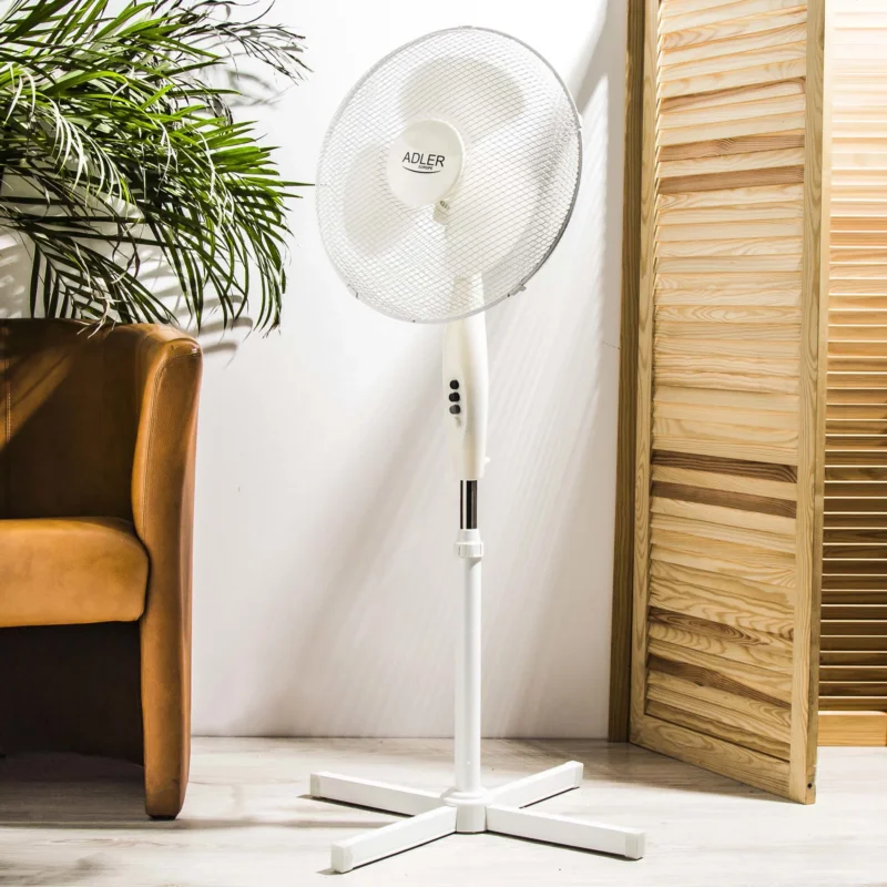 Wybór klientów ADLER Fan 55 W biały - wentylator pokojowy stojący plastikowy