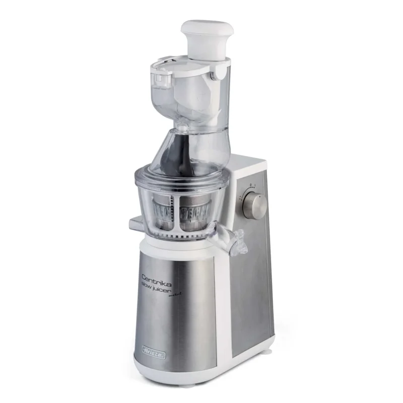ARIETE Centrika Slow Juicer 400 W srebrna - sokowirówka / wyciskarka do soków metalowa Wysoka jakość