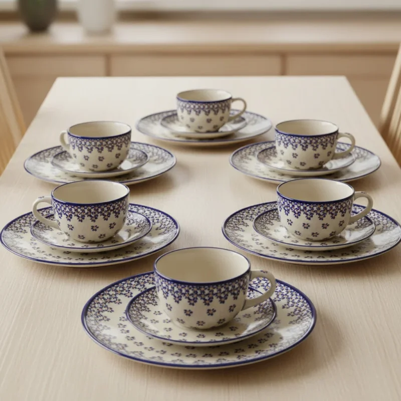 Najlepsza cena Zestaw kawowy dla 6 osób - wzór 882A - Zakłady Ceramiczne w Bolesławcu (18 el.)