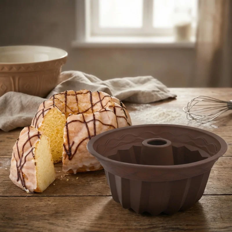 Nowy Forma do babki z tuleją silikonowa BAKE SILLINIE 23,5 cm