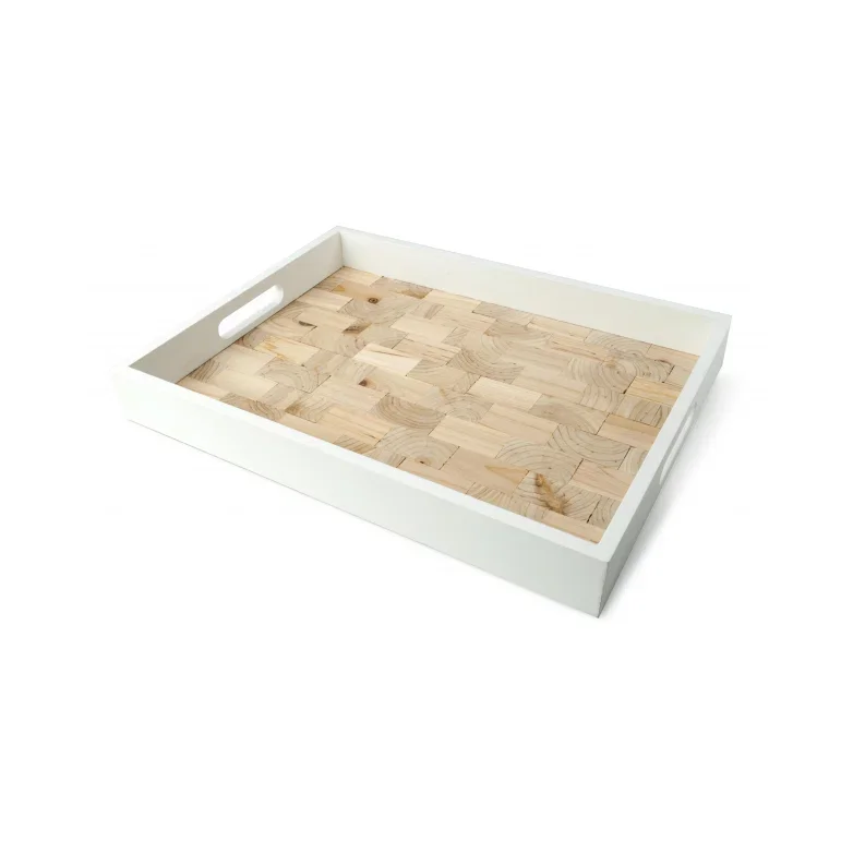 Taca drewniana KLEPKA BIAŁA 30 x 40 cm Darmowy zwrot