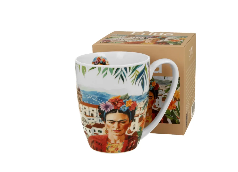 Hit cenowy Kubek porcelanowy DUO CLASSIC ART GALLERY FRIDA MEXICAN ART RED 360 ml