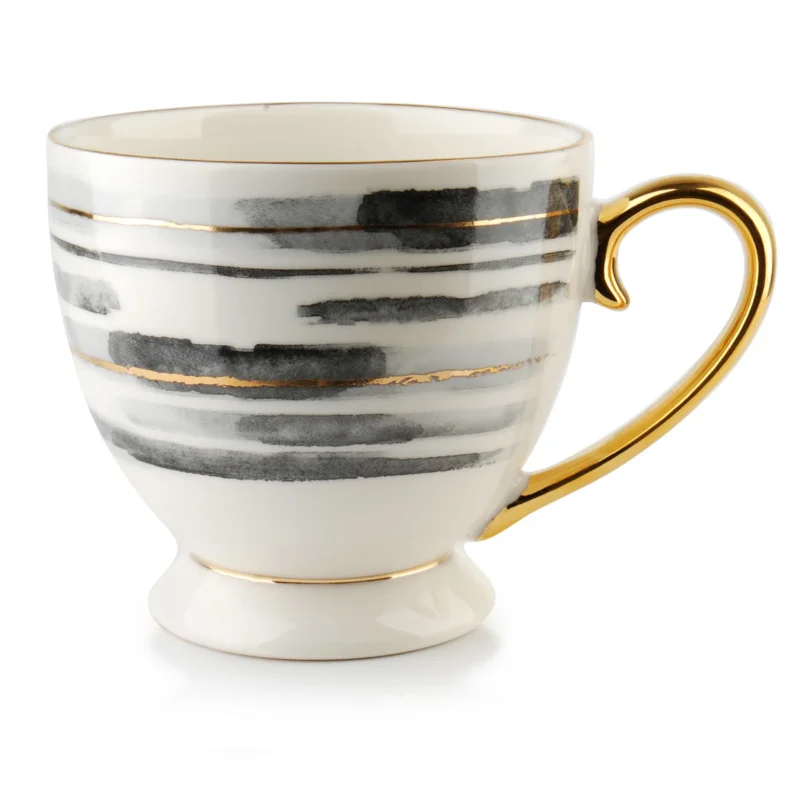 Filiżanka do kawy i herbaty porcelanowa NICOLE SMUDGES BIAŁA 400 ml Oferta limitowana