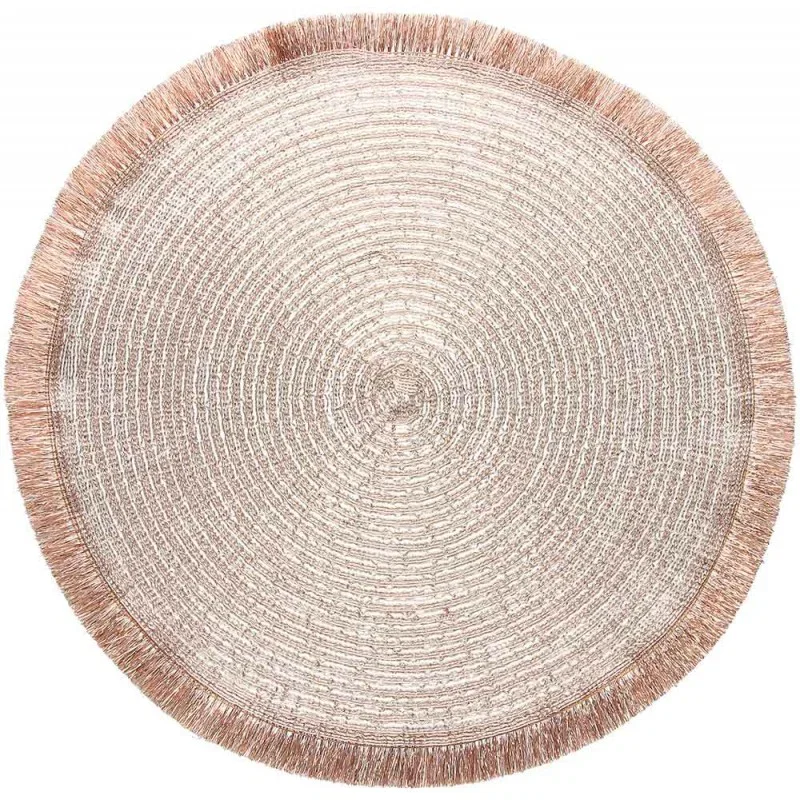 Ograniczona ilość TOGNANA Lurex Rosa 38 cm - mata stołowa / podkładka na stół poliestrowa