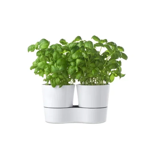 MEPAL Hydro Herb 22cm biała - doniczka samonawadniająca do ziół z melaminy podwójna Cena promocyjna