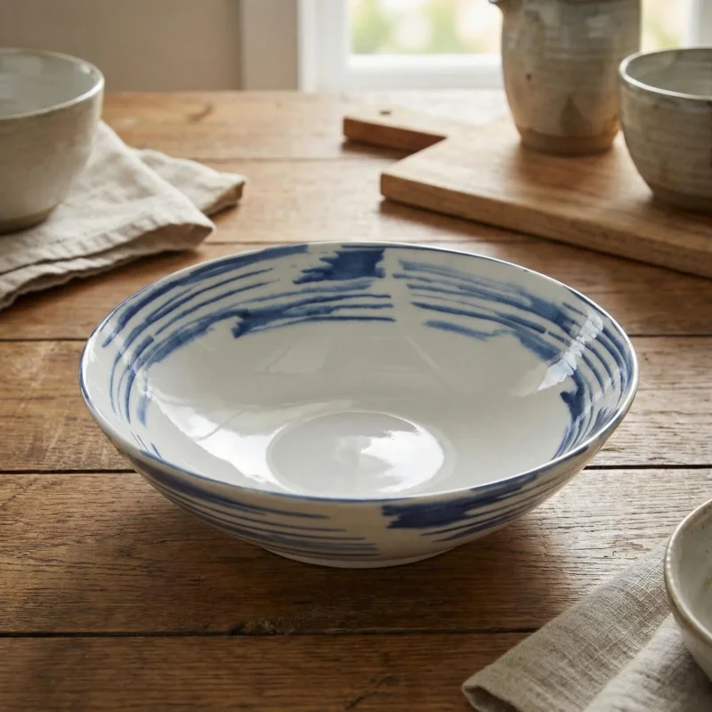 Wybór klientów TOGNANA Sea Side Maiolica Blu 21 cm - talerz obiadowy głęboki porcelanowy
