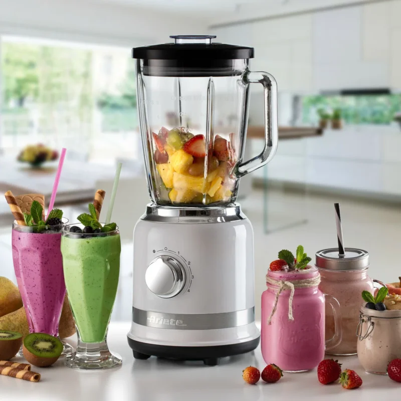 Tani ARIETE Glass Moderna 09 585/01 1000 W biały - blender kuchenny kielichowy szklany