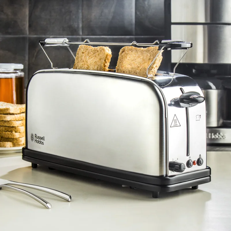 RUSSELL HOBBS Adventure Long Slot 1000 W - toster / opiekacz do kanapek elektryczny ze stali nierdzewnej Promocja