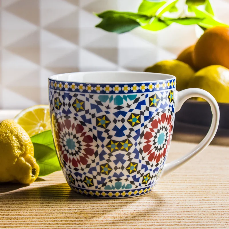 Niska cena Kubek porcelanowy DUO MAROKO NEW WIELOKOLOROWY 460 ml