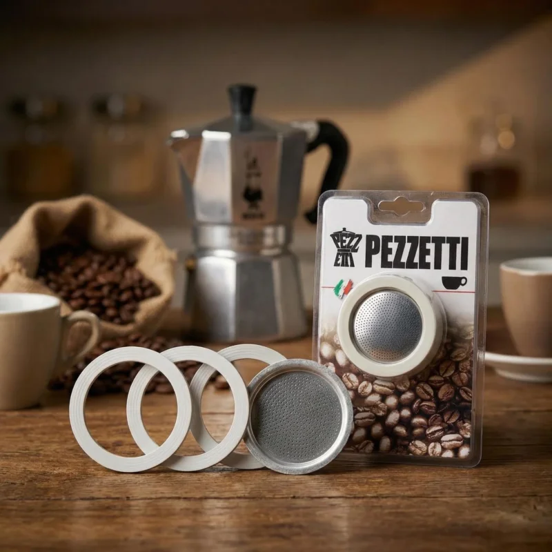 Do wyczerpania zapasów PEZZETTI Italexpress na 9 filiżanek espresso 3 szt. - uszczelki do kawiarki z sitkiem
