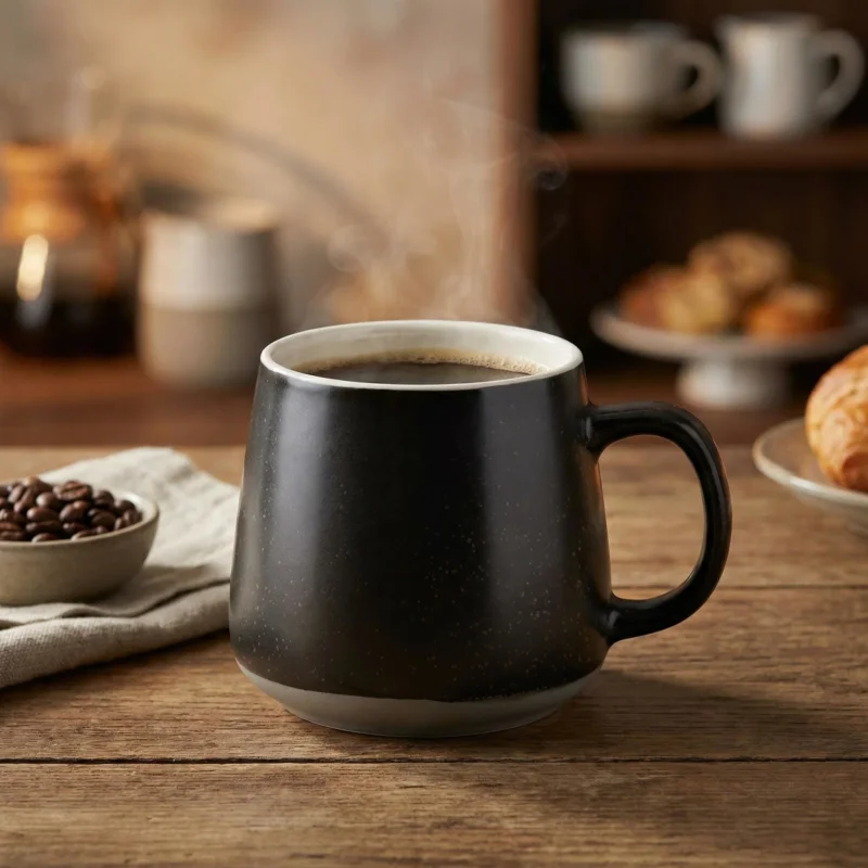 Hit sprzedaży Kubek porcelanowy AFFEK DESIGN LOTTA GRAFITOWY 410 ml