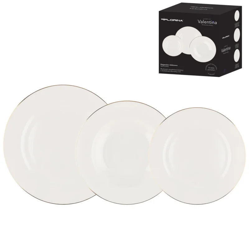 Zamów teraz Komplet talerzy porcelanowych FLORINA VALENTINA na 6 osób (18 el.)