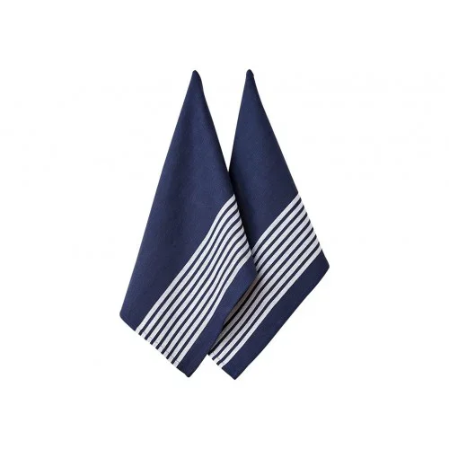 Ostatnia szansa LADELLE Butcher Stripe Series II 45 x 70 cm 2 szt. czarne - ręczniki kuchenne bawełniane