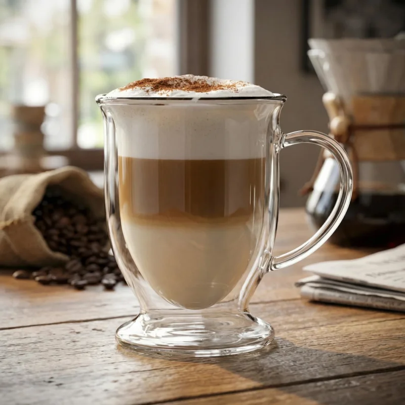 Oferta czasowa VIALLI DESIGN Amo 250 ml 2 szt. - szklanki do kawy i herbaty termiczne z podwójnymi ściankami szklane