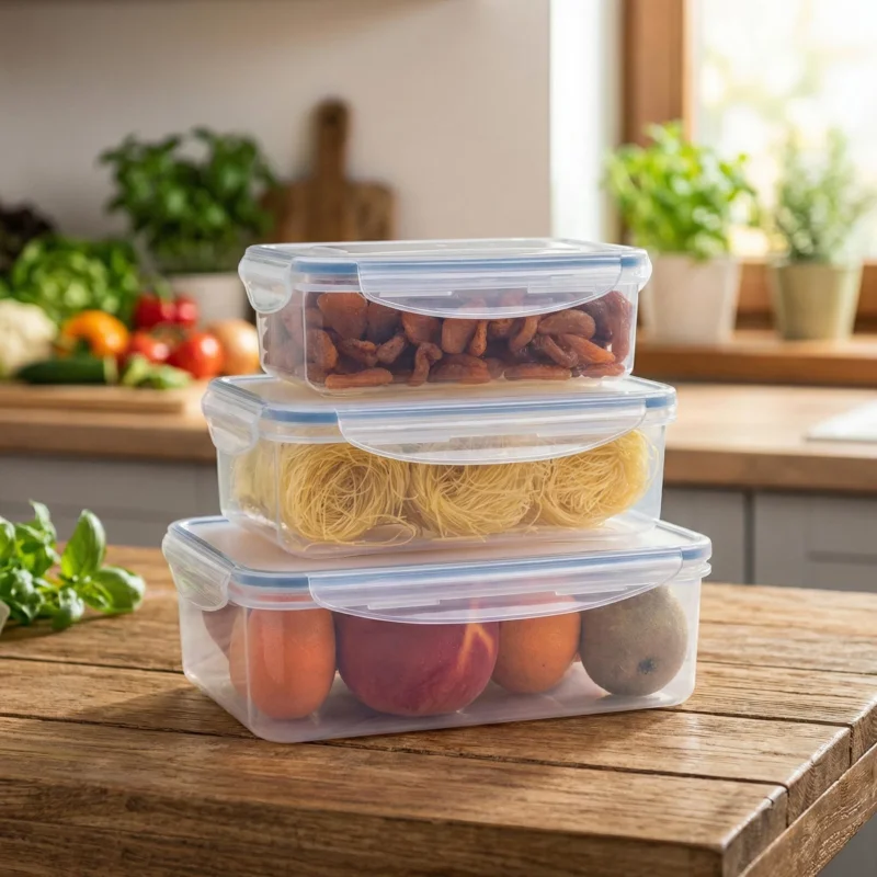 Hit sprzedaży TESCOMA Freshbox prostokątne 3 szt. - zestaw pojemników na żywność hermetycznych plastikowych