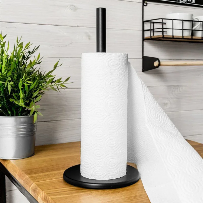 Promocja Stojak na ręczniki papierowe metalowy BLACK TRENDY 33 cm