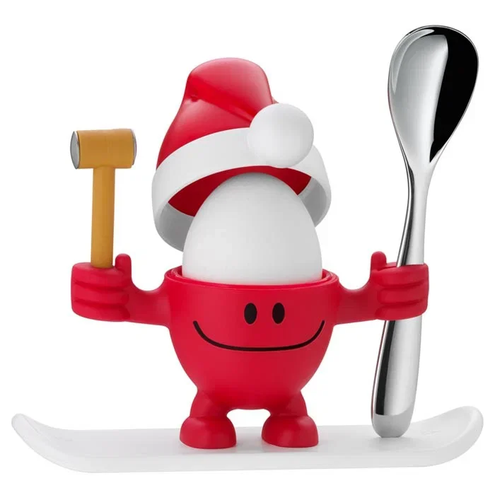 WMF McXmasEgg czerwony - kieliszek na jajko z łyżeczką Bezpieczna płatność