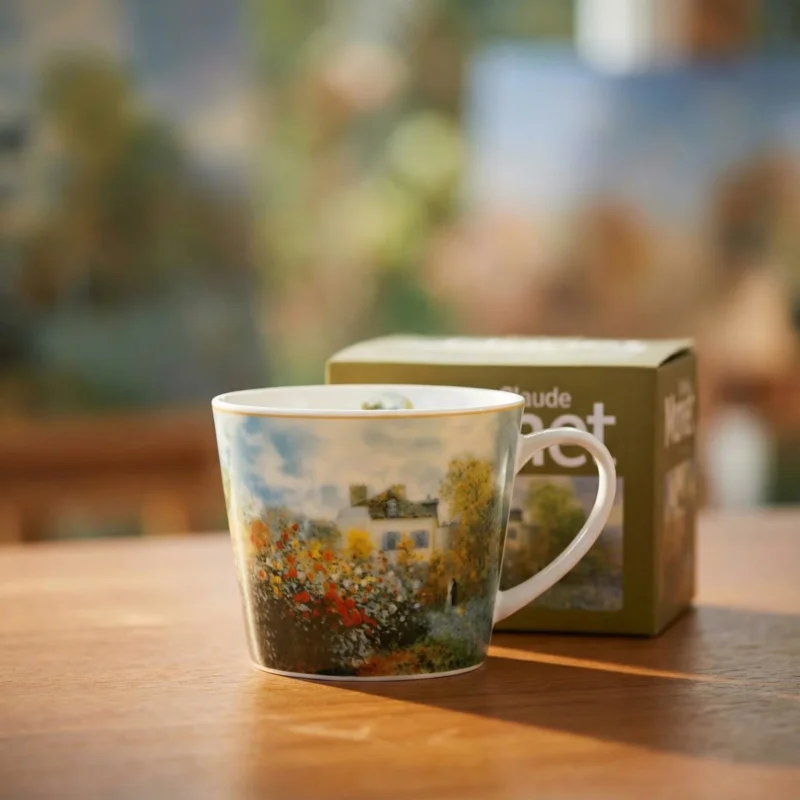 Kubek porcelanowy prosty DUO ART GALLERY THE GARDEN AT ARGENTEUIL INSPIRED BY MONET 600 ml Łatwy zwrot