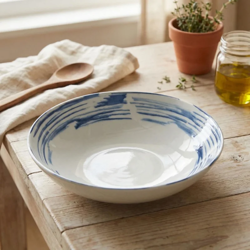 TOGNANA Sea Side Maiolica Blu 25 cm - talerz obiadowy głęboki porcelanowy Nowy