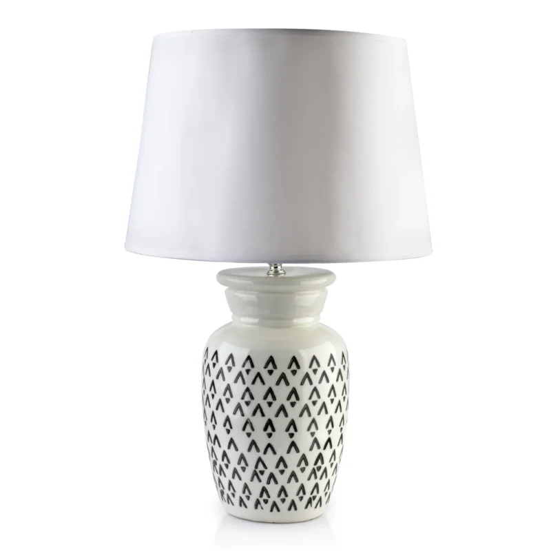 Wyprzedaż Lampa stołowa ceramiczna MONDEX LORA BIAŁA