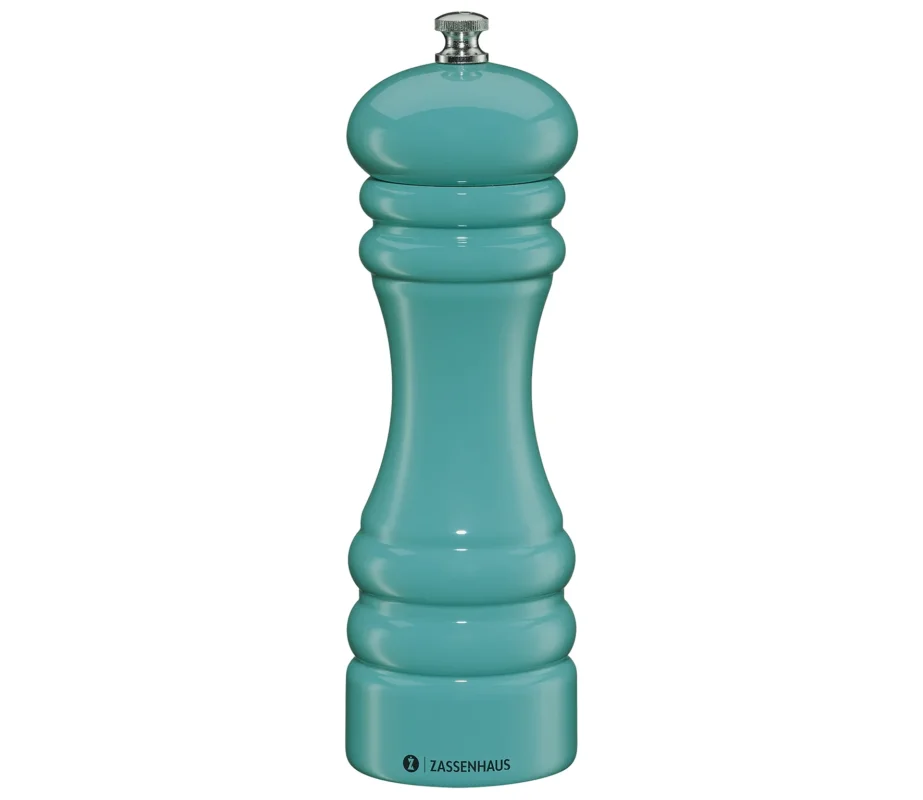 Bestseller ZASSENHAUS Trend 18 cm turkusowy - młynek do pieprzu drewniany