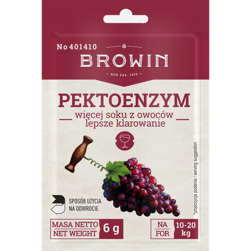 Tylko dziś BROWIN Wine 6 g - pektoenzym suszony do soku i wina