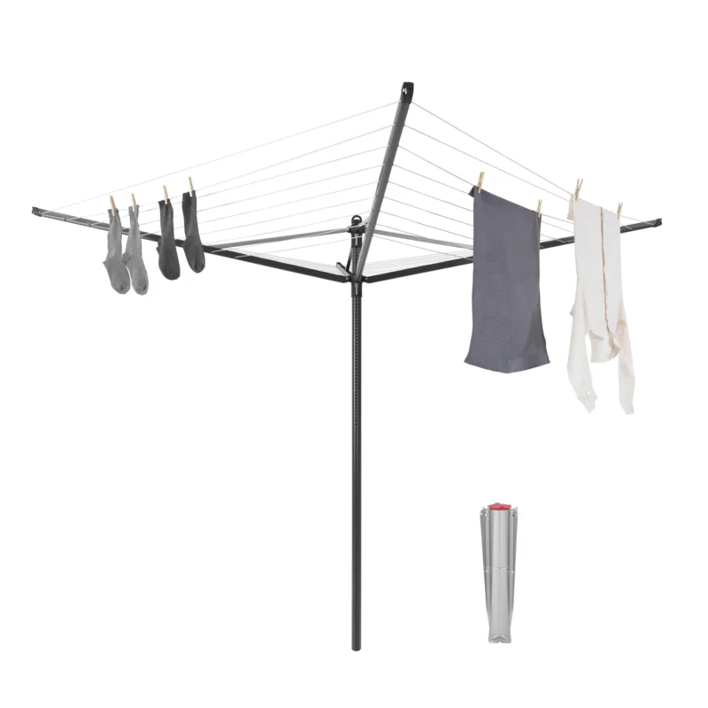 BRABANTIA Lift O Matic 50 mb czarna - suszarka na pranie ogrodowa stalowa Super okazja