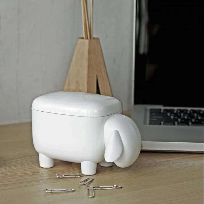 Promocja QUALY Sheepshape biały - pojemnik na spinacze