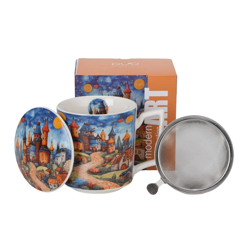 Oferta czasowa Kubek z zaparzaczem DUO MODERN SLEEPY KINGDOM 450 ml