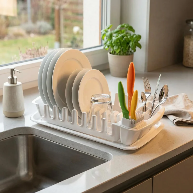TESCOMA Clean Kit 30 x 48 cm biała - suszarka do naczyń plastikowa Kup online