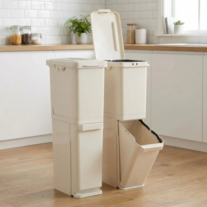 Oferta limitowana Kosz do segregacji śmieci dwukomorowy RECYCLING 2 x 17,5 l