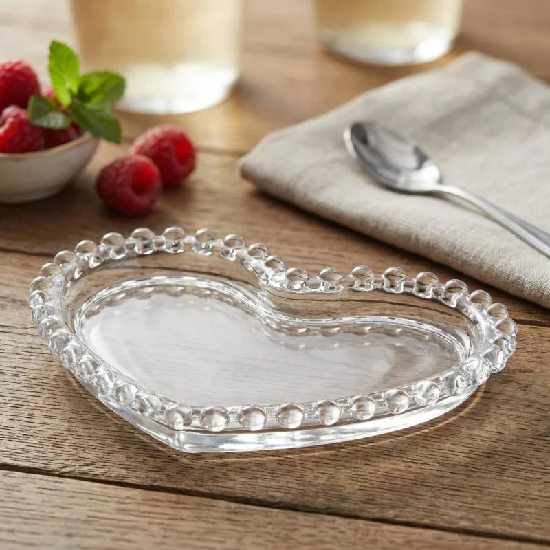 Bezpieczna płatność Talerz deserowy szklany ALTOM DESIGN LOVE serce 18 cm