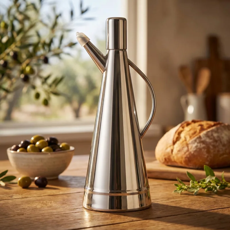 Taniej Butelka na oliwę ze stali nierdzewnej OLIPAC ELEGANT 0,5 l