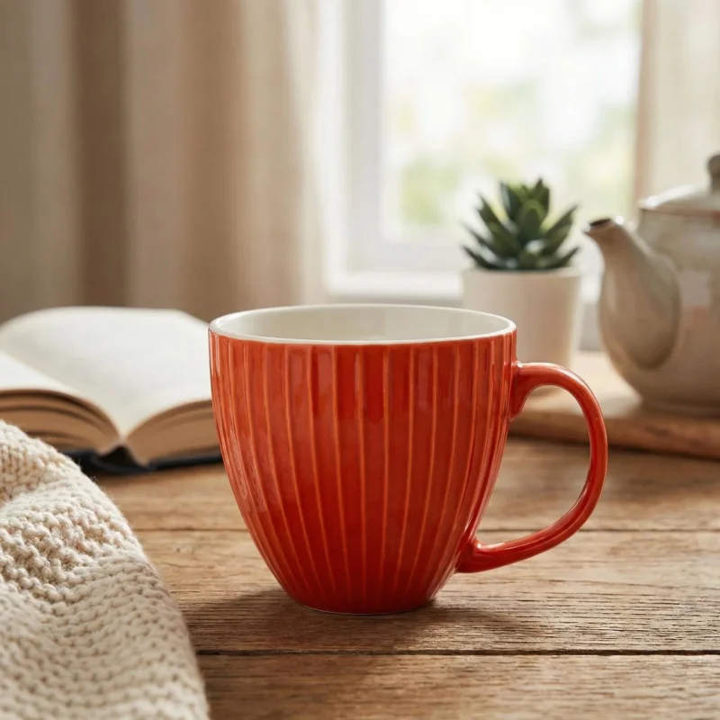 Ostatnia szansa Filiżanka porcelanowa ALTOM DESIGN NEW BONE CHINA FUSION 450 ml pomarańczowa