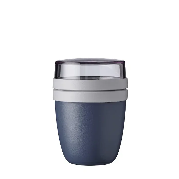 MEPAL Ellipse Nordic Denim 0,42 l granatowy - lunch box / śniadaniówka plastikowa dwukomorowa Łatwy zwrot