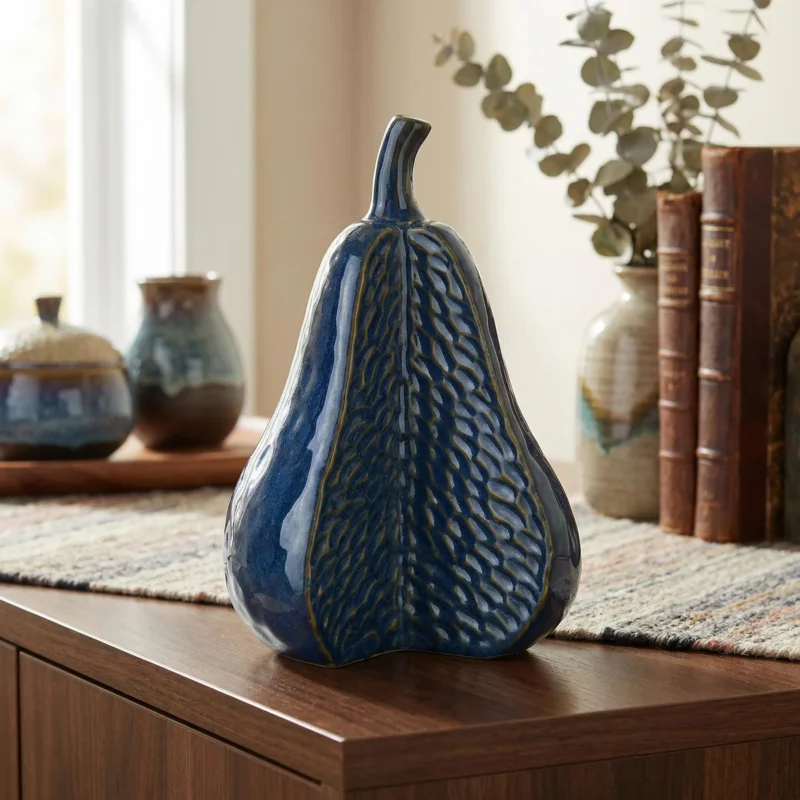 Zamów teraz Figura MONDEX SAGGIO PEAR 13,5 x 12 x 21 cm granatowa