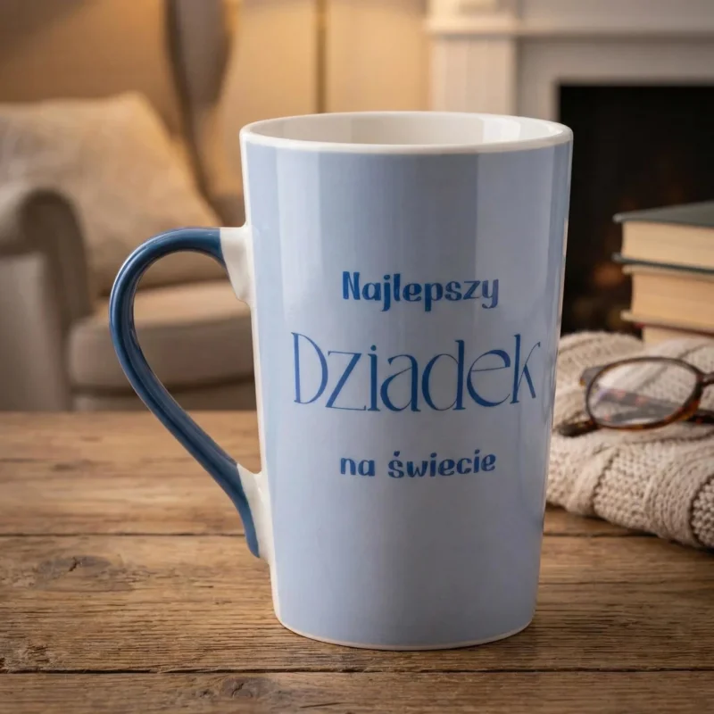 Dodaj do koszyka Kubek porcelanowy ALTOM DESIGN NEW BONE CHINA NAJLEPSZY DZIADEK 430 ml niebieski