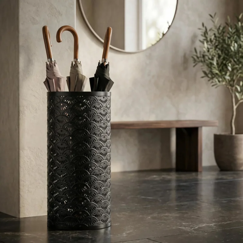 Parasolnik ażurowy MONDEX CEDRIC 24x24x45 cm czarny Niska cena
