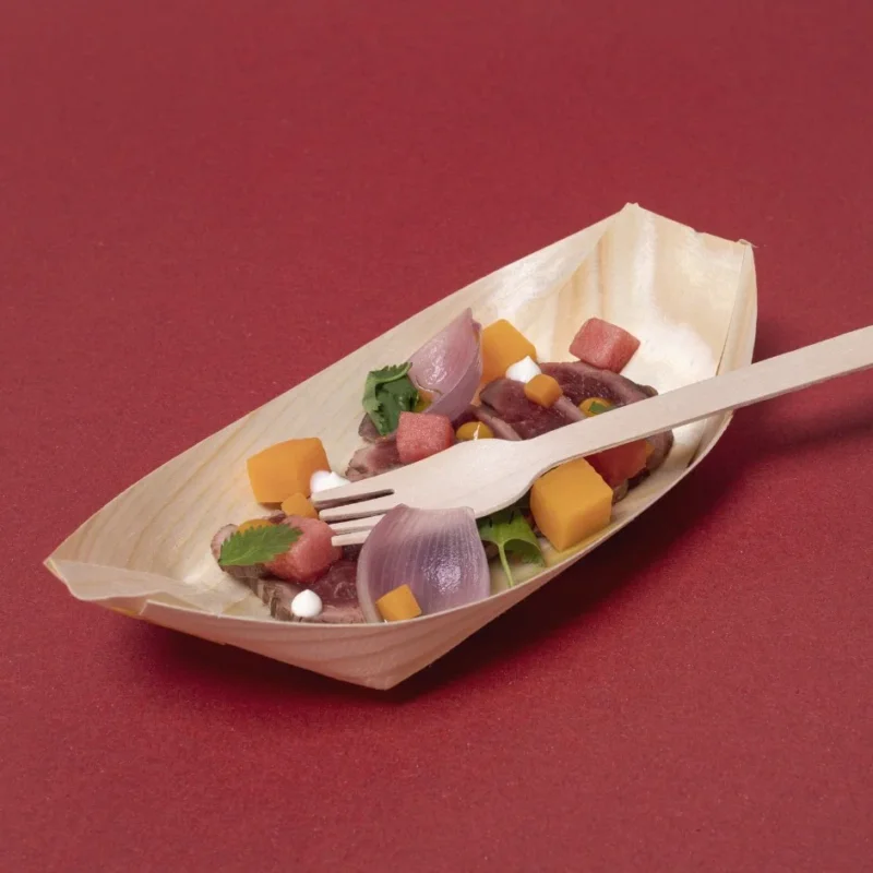 VERLO Fingerfood 11,5 x 6,5 cm - jednorazowe półmiski bambusowe Nowy