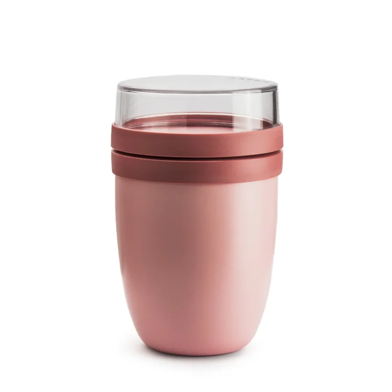 MEPAL Ellipse Nordic Pink 0,7 l jasnoróżowy - lunch box / śniadaniówka ze stali nierdzewnej dwukomorowa Zniżka
