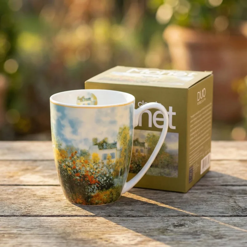 Kubek porcelanowy DUO CLASSIC ART GALLERY THE GARDEN AT ARGENTEUIL INSPIRED BY MONET 360 ml Rabat