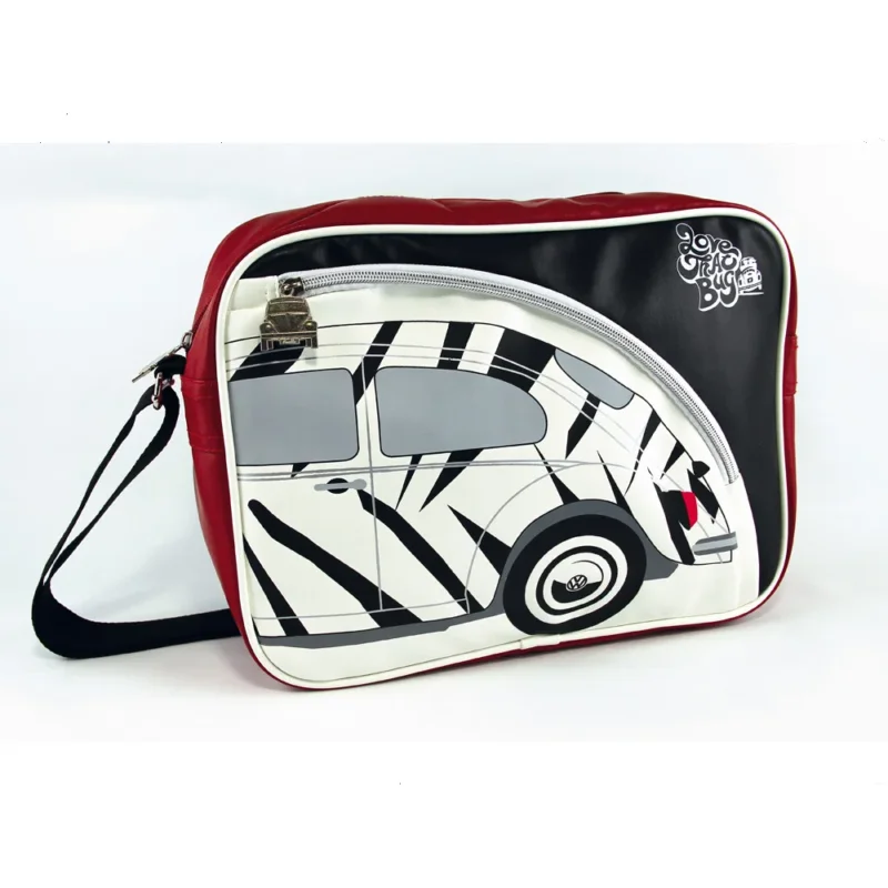 Łatwy zwrot Torba na ramię poliestrowa VOLKSWAGEN COLLECTION BY BRISA ZEBRA BIAŁA