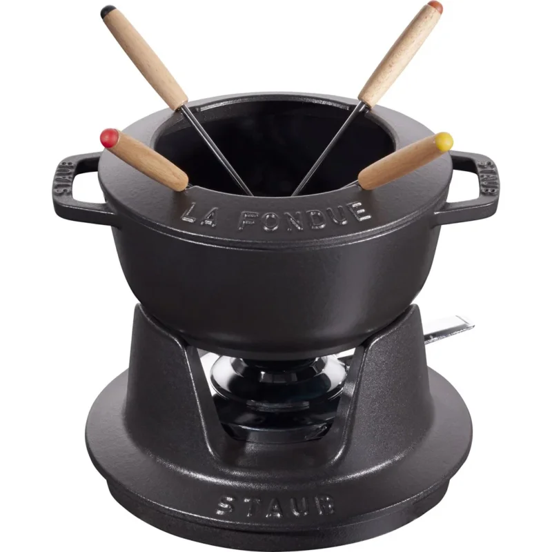 Premium STAUB Zestaw do fondue 16 cm, czarny