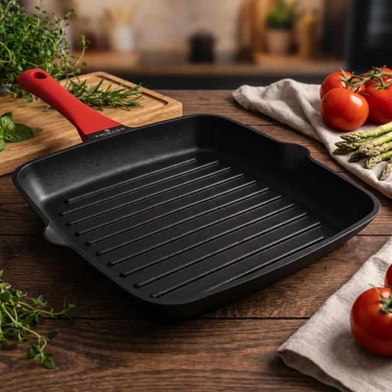 ZWIEGER Obsidian 28 x 28 cm czarna - patelnia grillowa nieprzywierająca Nowość