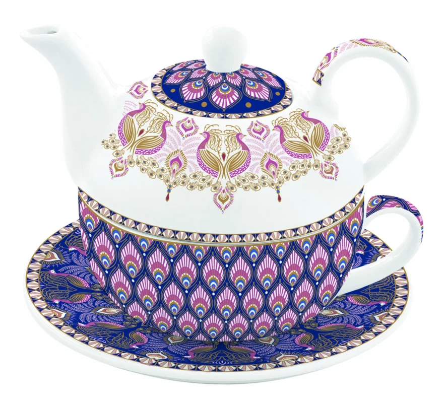 Dzbanek do herbaty i kawy porcelanowy z filiżanką i spodkiem EASY LIFE ATMOSPHERE 0,35 l Dodaj do koszyka