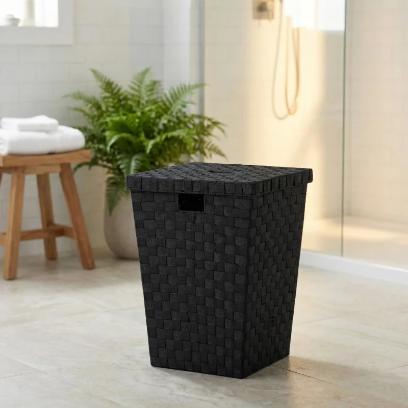 Oferta limitowana KELA Alvaro czarny - brudownik / kosz na pranie i bieliznę