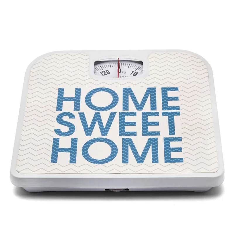Łatwy zwrot Waga łazienkowa mechaniczna TADAR SWEET HOME BIAŁA 27 × 24,5 cm