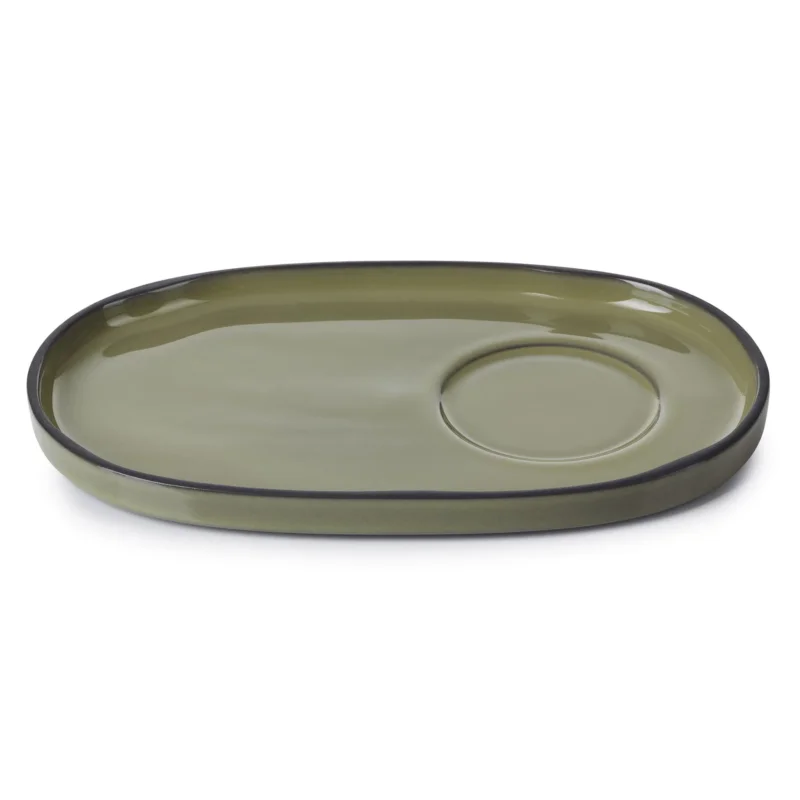 Wyjątkowa oferta REVOL Caractere Kardamon 18 x 11 cm - talerzyk / spodek porcelanowy