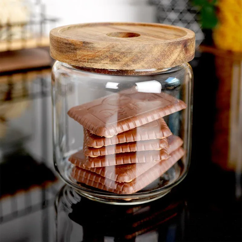 Słoik / Pojemnik na produkty sypkie szklany z pokrywką EXCELLENT HOUSEWARE 0,42 l Nowość